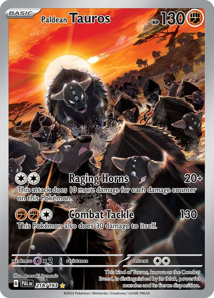 Paldean Tauros #218, Paldea Evolved