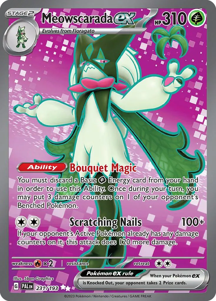 Meowscarada ex #231, Paldea Evolved