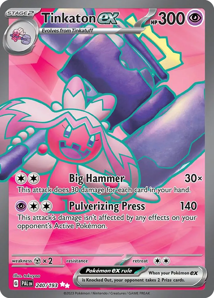 Tinkaton ex #240, Paldea Evolved