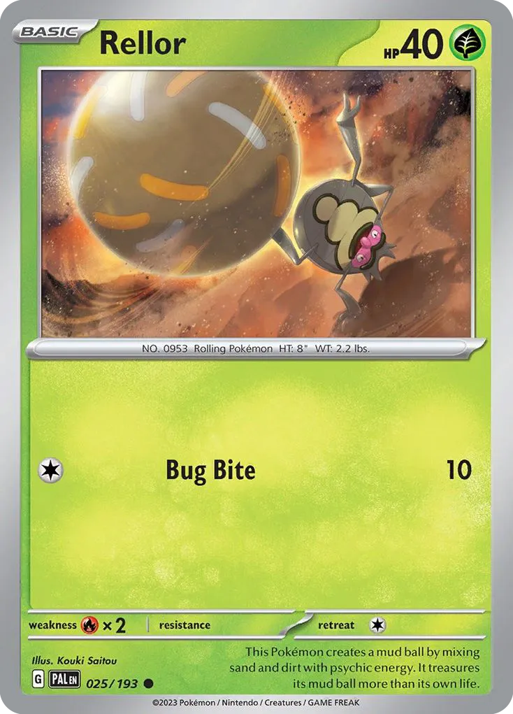 Rellor #25, Paldea Evolved Reverse Holo