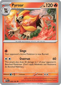 Pyroar #32, Reverse Holo