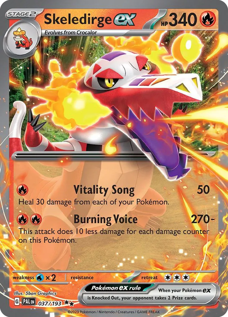 Skeledirge ex #37, Paldea Evolved
