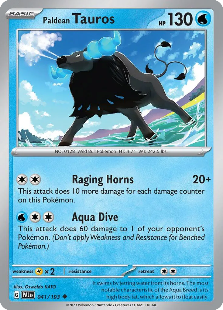 Paldean Tauros #41, Paldea Evolved Reverse Holo