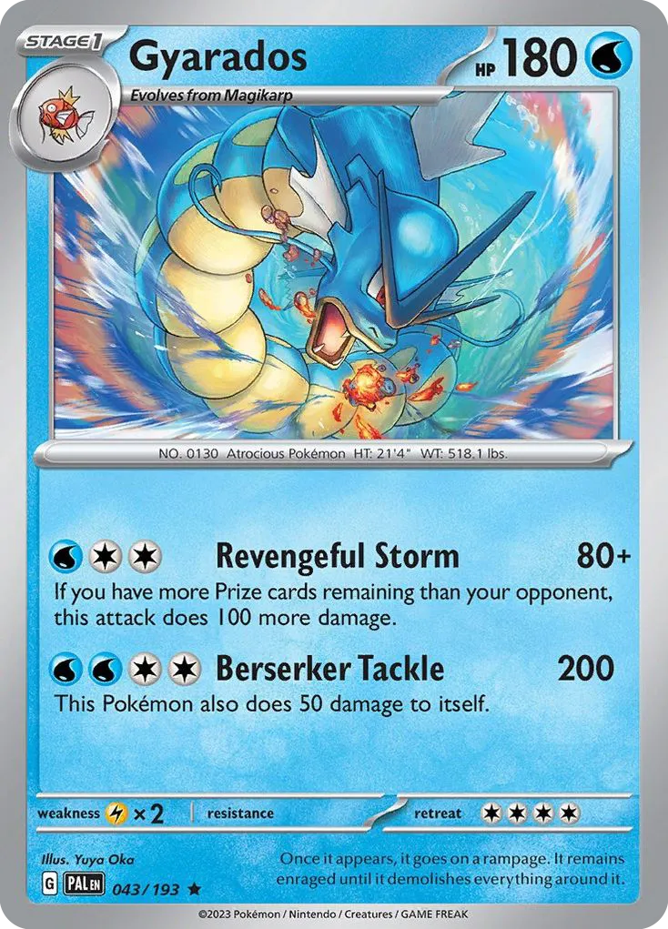 Gyarados #43, Paldea Evolved Reverse Holo