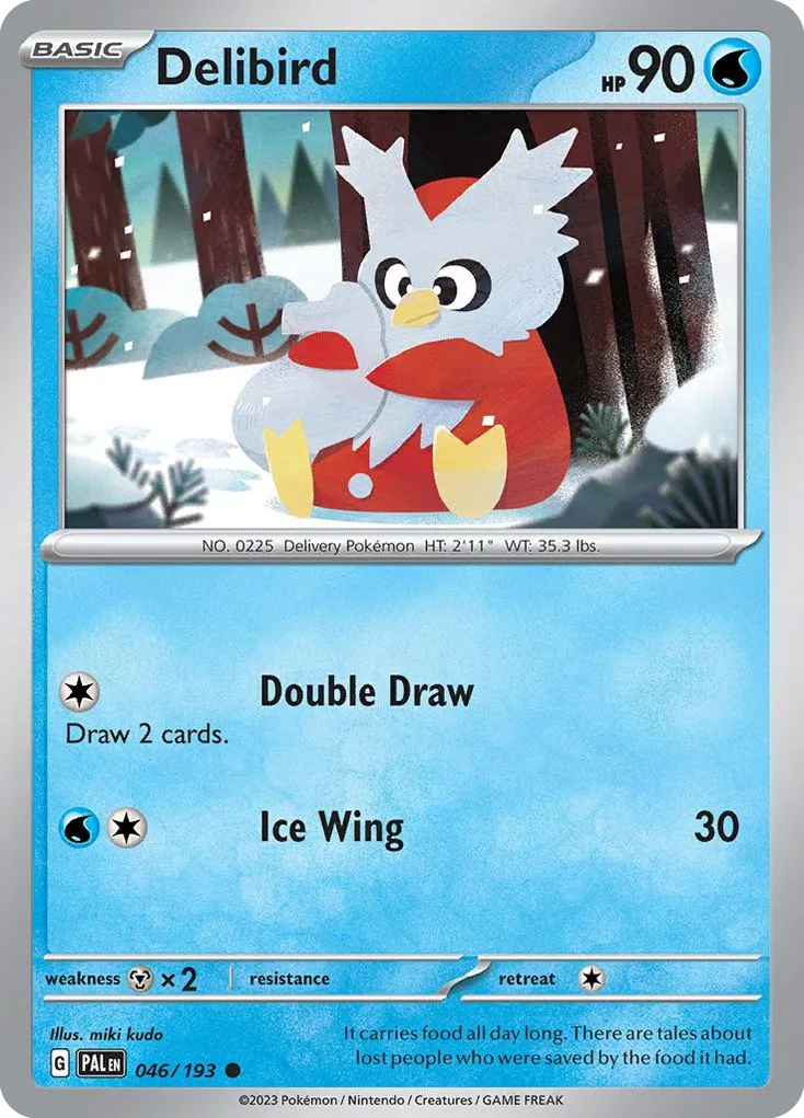 Delibird #46, Paldea Evolved Reverse Holo