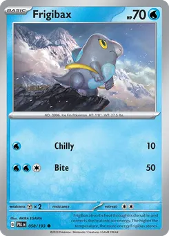 Frigibax #58, Reverse Holo
