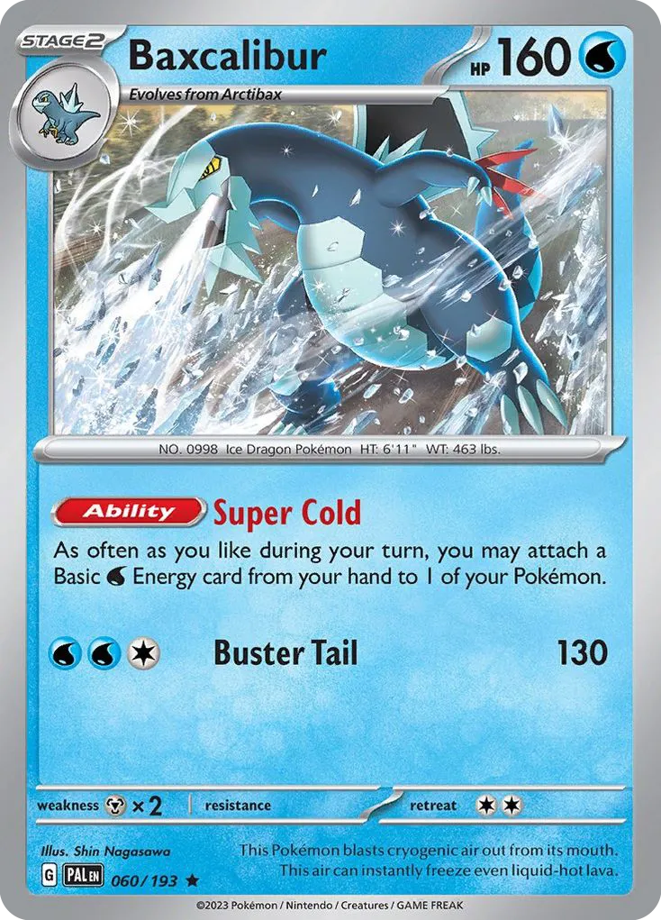 Baxcalibur #60, Paldea Evolved Reverse Holo