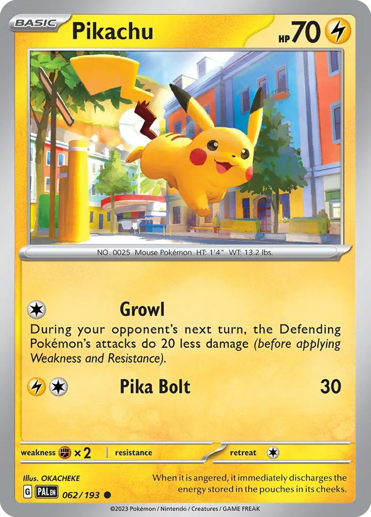 Pikachu #62, Paldea Evolved Reverse Holo
