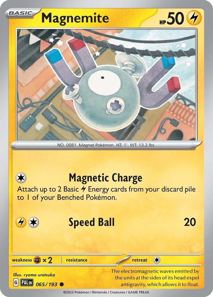 Magnemite #65, Paldea Evolved Reverse Holo