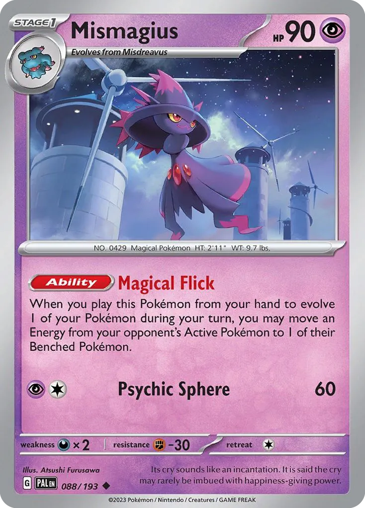 Mismagius #88, Paldea Evolved Inverted Back