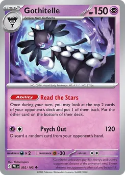 Gothitelle #92, Reverse Holo