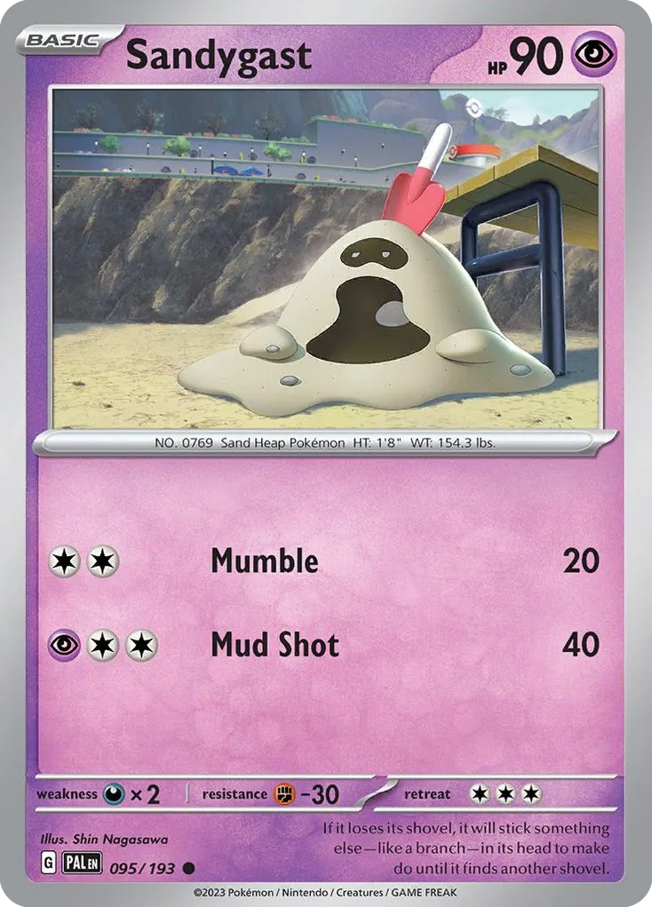 Sandygast #95, Paldea Evolved Reverse Holo