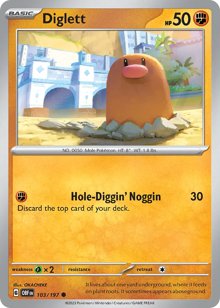 Diglett #103, Obsidian Flames