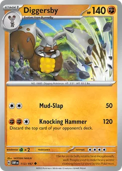 Diggersby #113, Reverse Holo