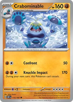 Crabominable #115, Reverse Holo