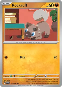 Rockruff #116, Reverse Holo