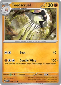 Toedscruel #119, Reverse Holo