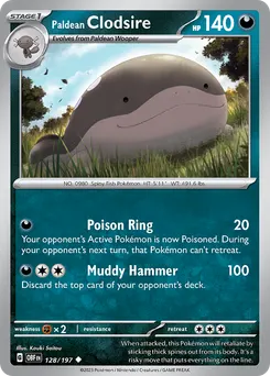 Paldean Clodsire #128, Reverse Holo