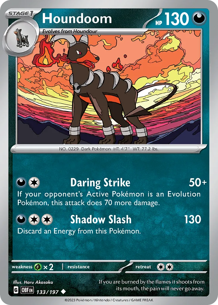 Houndoom #133, Obsidian Flames