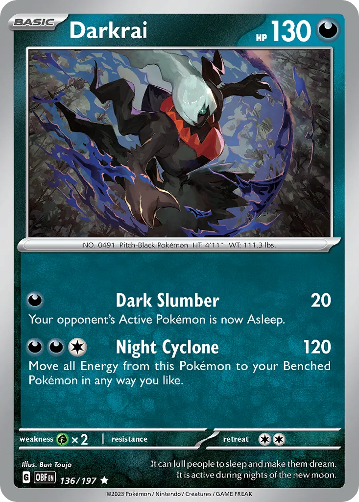 Darkrai #136, Obsidian Flames