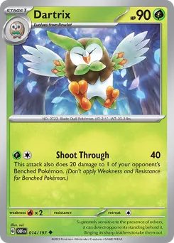 Dartrix #14, Reverse Holo