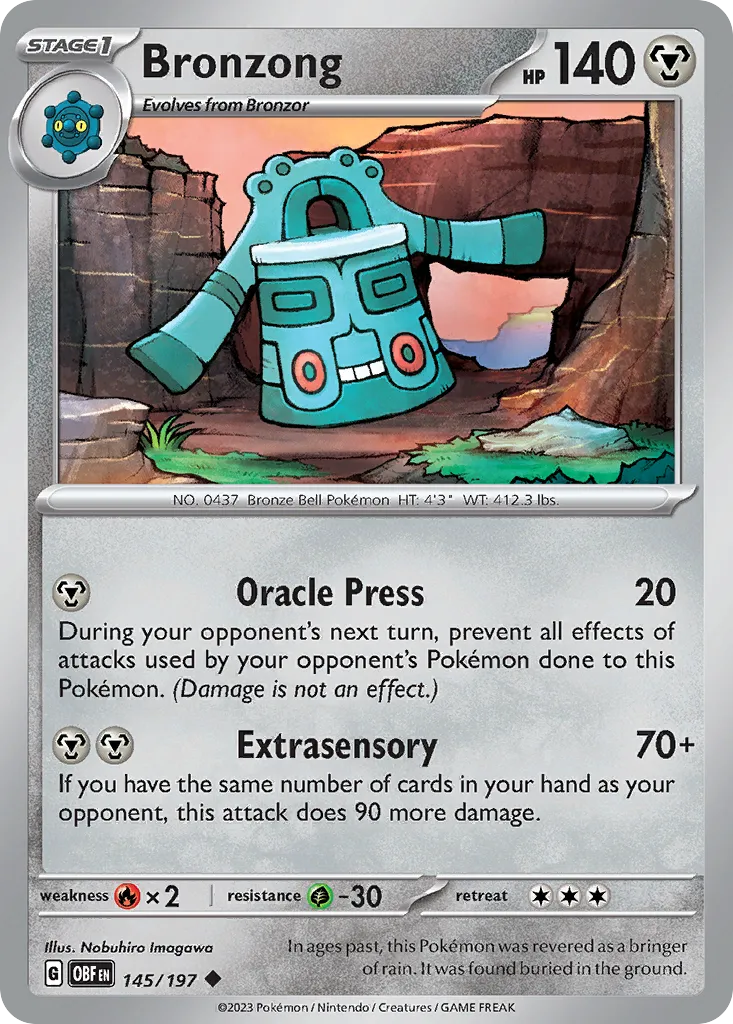 Bronzong #145, Obsidian Flames