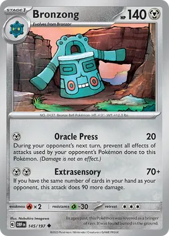 Bronzong #145, Reverse Holo