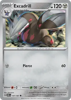 Excadrill #147, Reverse Holo