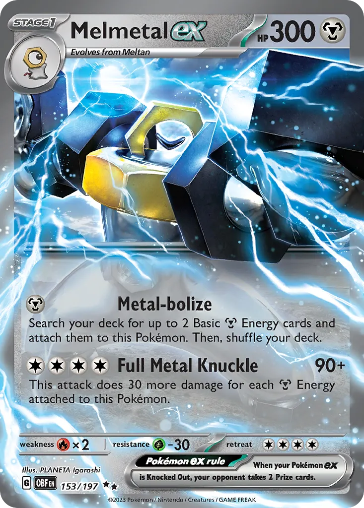 Melmetal ex #153, Obsidian Flames