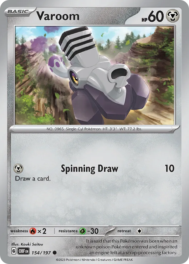 Varoom #154, Obsidian Flames Reverse Holo