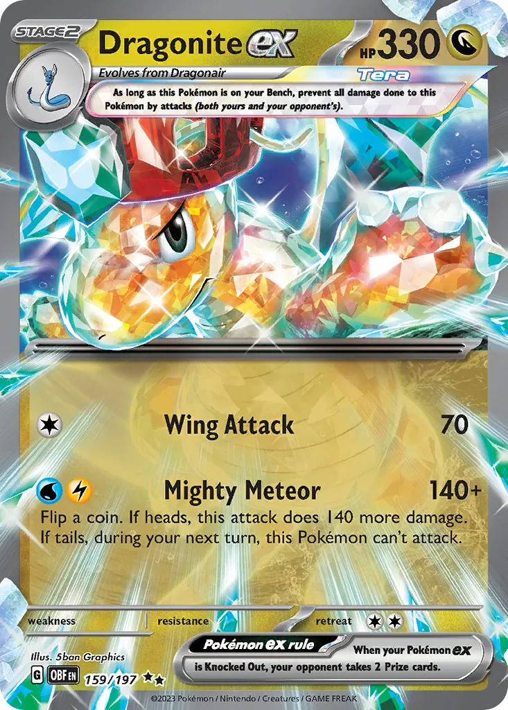 Dragonite ex #159, Obsidian Flames