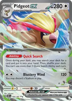 Pidgeot ex #164, Standard