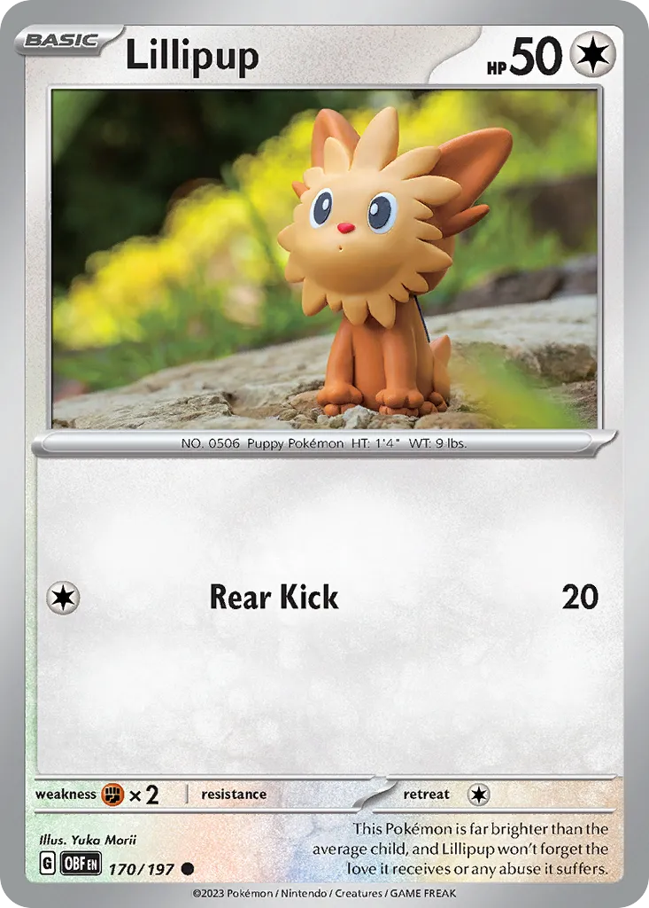Lillipup #170, Obsidian Flames Reverse Holo