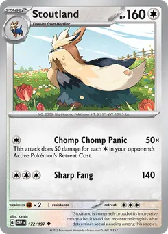 Stoutland #172, Reverse Holo