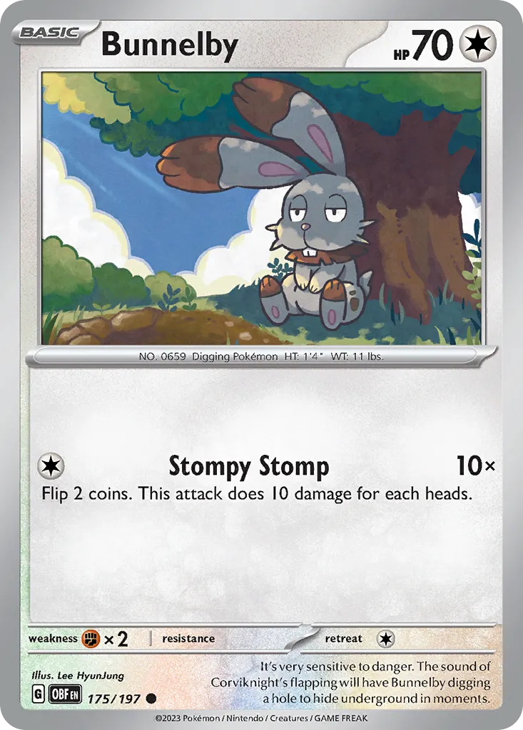 Bunnelby #175, Obsidian Flames