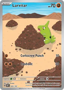 Larvitar #203, Illustration Rare
