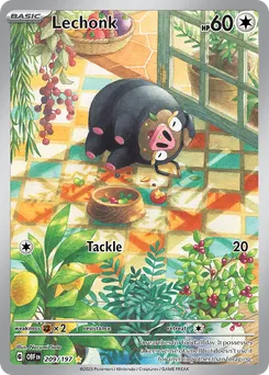 Lechonk #209, Illustration Rare