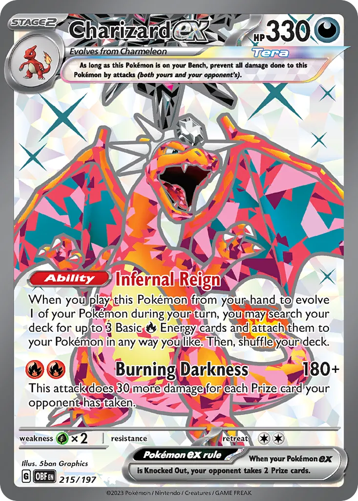 Charizard ex #215, Obsidian Flames Ultra Rare