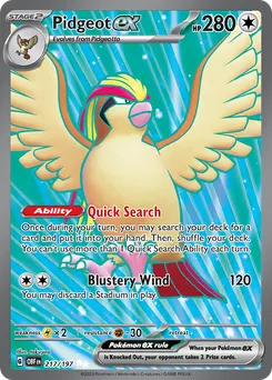 Pidgeot ex #217, Ultra Rare