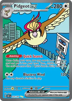 Pidgeot ex #225, Special Illustration Rare