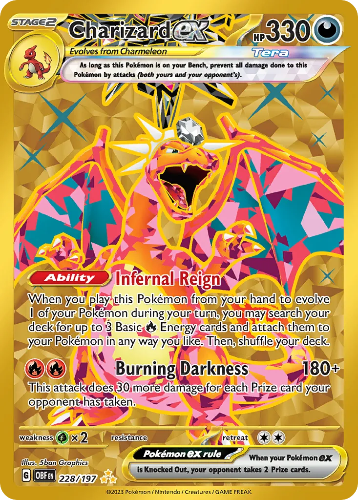 Charizard ex #228, Obsidian Flames Hyper Rare