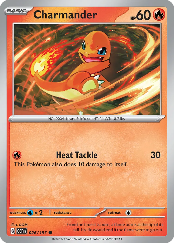 Charmander #26, Obsidian Flames