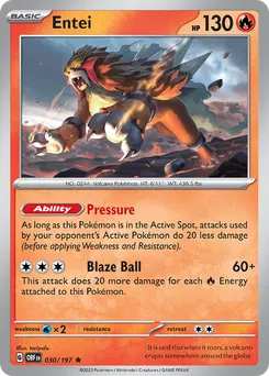 Entei #30, Reverse Holo
