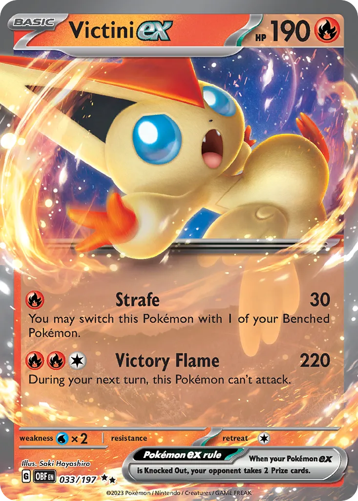 Victini ex #33, Obsidian Flames