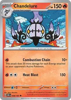 Chandelure #38, Reverse Holo