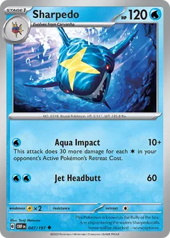 Sharpedo #47, Reverse Holo