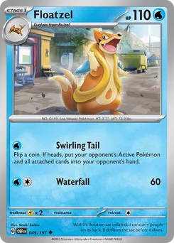 Floatzel #49, Reverse Holo
