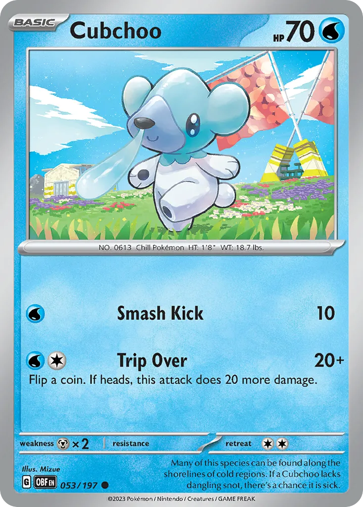 Cubchoo #53, Obsidian Flames