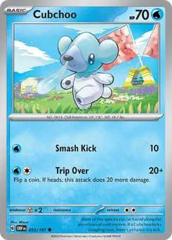 Cubchoo #53, Reverse Holo