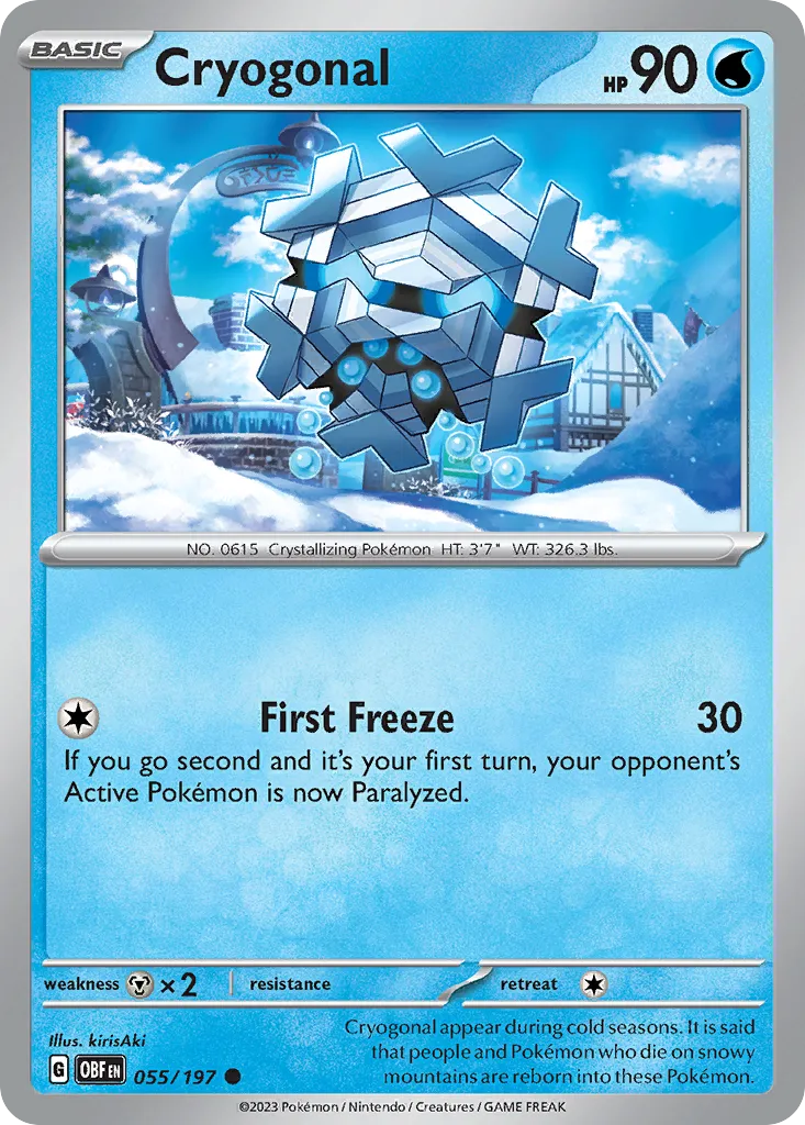 Cryogonal #55, Obsidian Flames